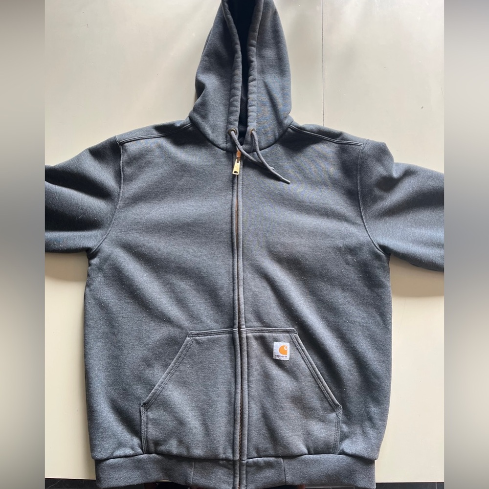 Carhartt Gray Rain Defender Full-Zip Hoodie